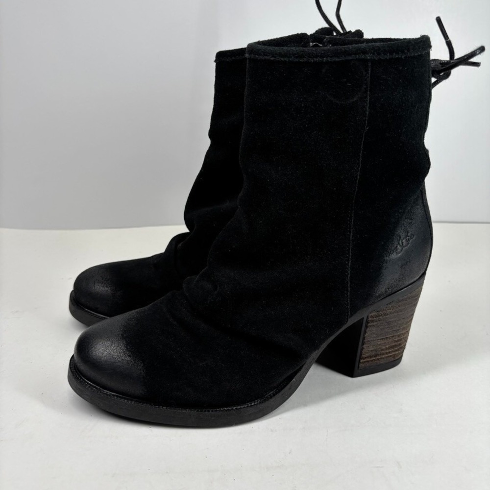 Bos. & Co. Barlow Women's US 6-6.5/37 Black Suede Leather Zip Waterproof Booties